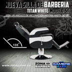 Silla de Barberia ST- Titan White