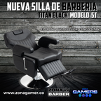 Silla de Barberia ST- Titan Black