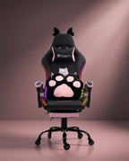 Silla Gamer Cat-1039F + RGB Black-Pink con reposapiés y ruedas en silicona. · set-2k · 44-cat-1039f-black-pink-01-armonia.jpg