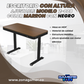 Escritorio Z-008 color Walnut+Black con motor eléctrico