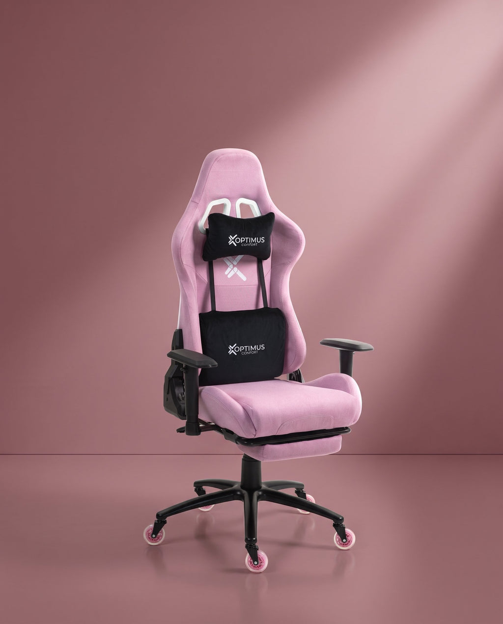 Silla Gamer CO-1102F Pink, tapizada en tela con reposapiés y ruedas en silicona · set-2k · 46-co-1102f-pink-02-armonia.jpg