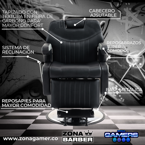 Silla de Barberia ST- Titan Grey