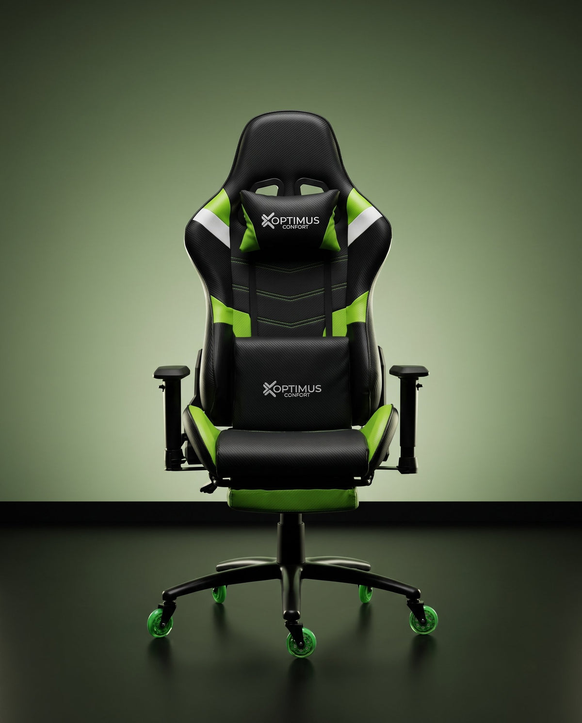 Silla Gamer DX-1127F Green con reposapiés y ruedas en silicona · set-2k · 48-dx-1127f-green-01-armonia.jpg