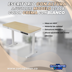 Escritorio Z-008 color Log+White con motor eléctrico