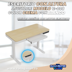 Escritorio Z-008 color Log+White con motor eléctrico