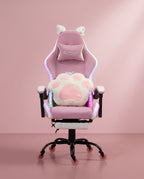 Silla Gamer Cat-1039F + RGB Pink-White con reposapiés y ruedas en silicona. · set-2k · 52-cat-1039f-pink-white-01-armonia.jpg