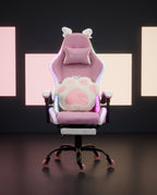 Silla Gamer Cat-1039F + RGB Pink-White con reposapiés y ruedas en silicona. · set-2k · 53-cat-1039f-pink-white-01-contraste.jpg