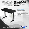 Escritorio Z-007 color negro con motor eléctrico y vidrio templado