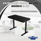 Escritorio Z-007 color negro con motor eléctrico y vidrio templado