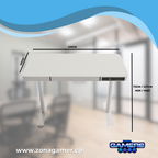 Escritorio Z-007 color blanco con motor eléctrico y vidrio templado
