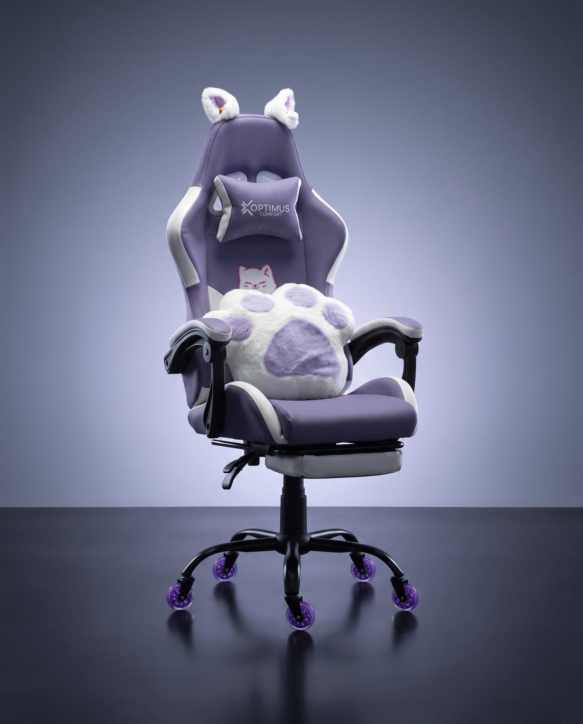 Silla Gamer Cat-1039F White-Lilac con reposapiés y ruedas en silicona. · set-2k · 59-cat-1039f-white-lilac-02-contraste.jpg