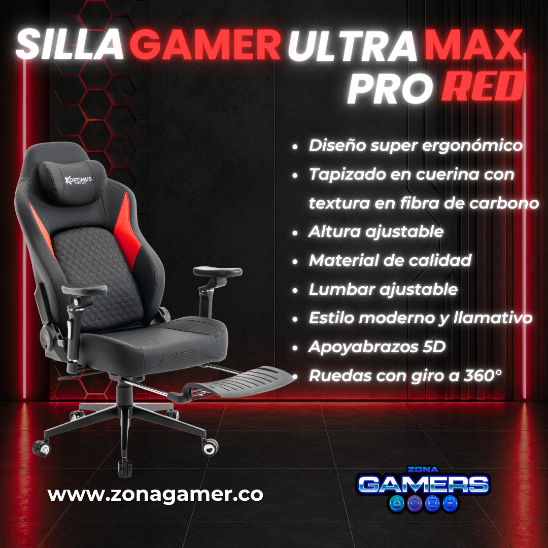Silla Gamer Ultra Max Pro Red