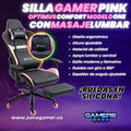 Silla Gamer ONE -1127F + masajeador lumbar con reposapiés incluido y ruedas en silicona