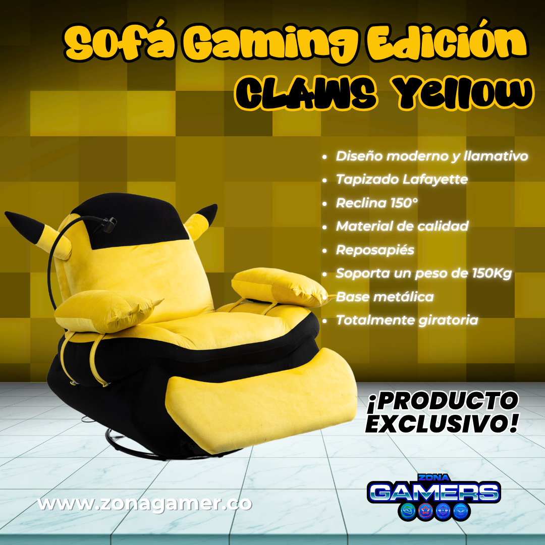 Sofá Gaming Claws Yellow