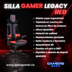 Silla Gamer Legacy Super Ergonomica Red