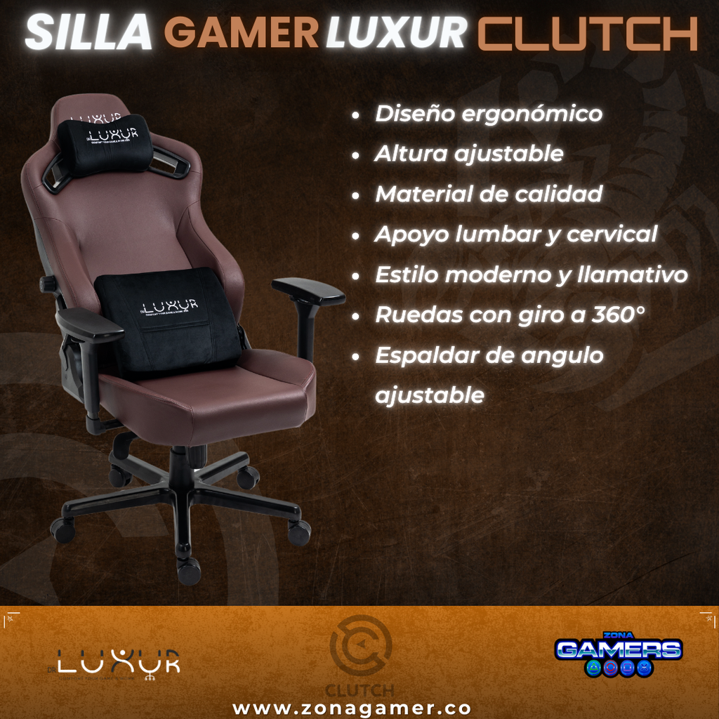 Silla Gamer Luxur Edición Limitada Modelo SAH-0024 Clutch