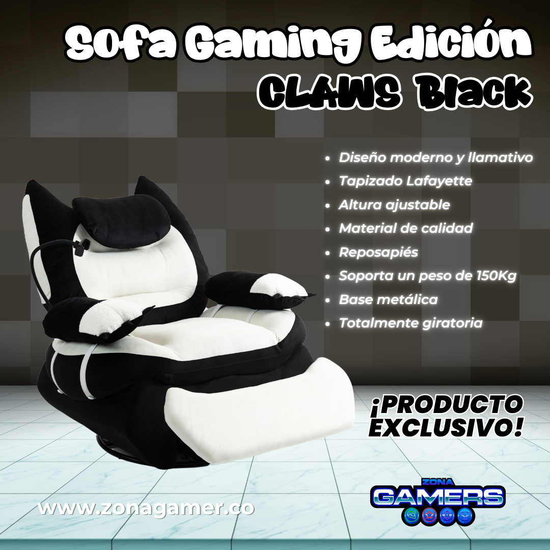 Sofa Gaming Claws Black
