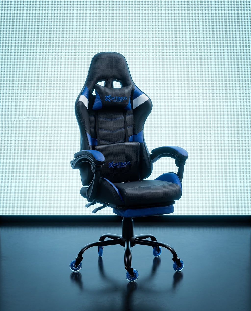 Silla Gamer E-1127F Blue con reposapiés y ruedas en silicona · set-2k · 63-e-1127f-blue-02-contraste.jpg