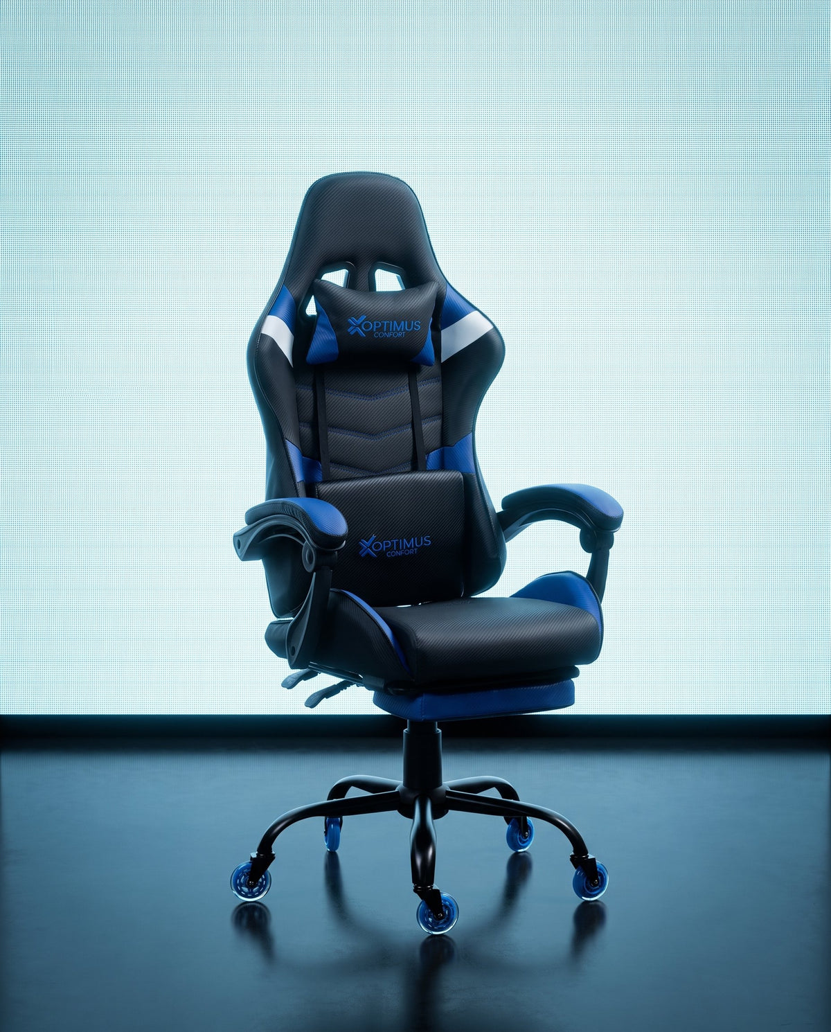 Silla Gamer E-1127F Blue con reposapiés y ruedas en silicona · set-2k · 63-e-1127f-blue-02-contraste.jpg