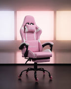 Silla Gamer E-1127F Pink con reposapiés y ruedas en silicona · set-2k · 67-e-1127f-pink-02-contraste.jpg