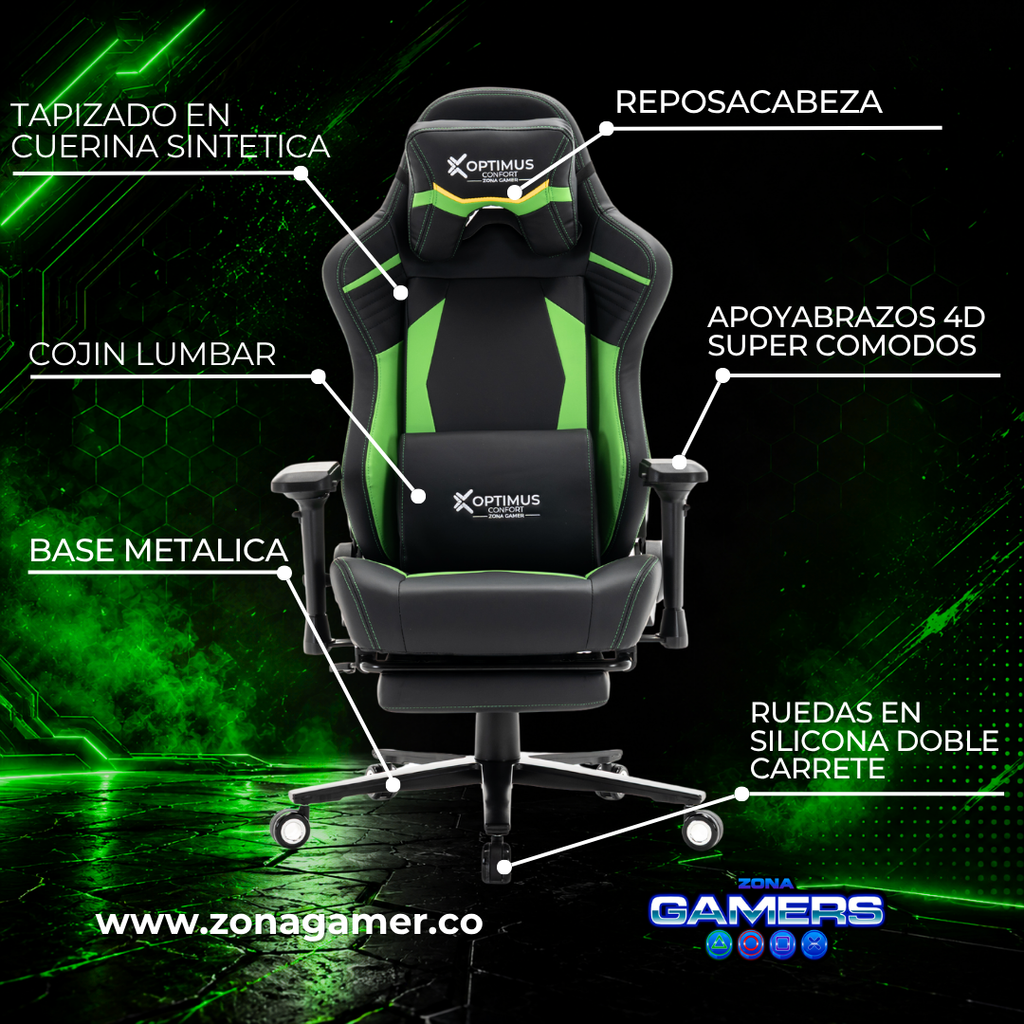Silla Gamer Kaiser PRO Green