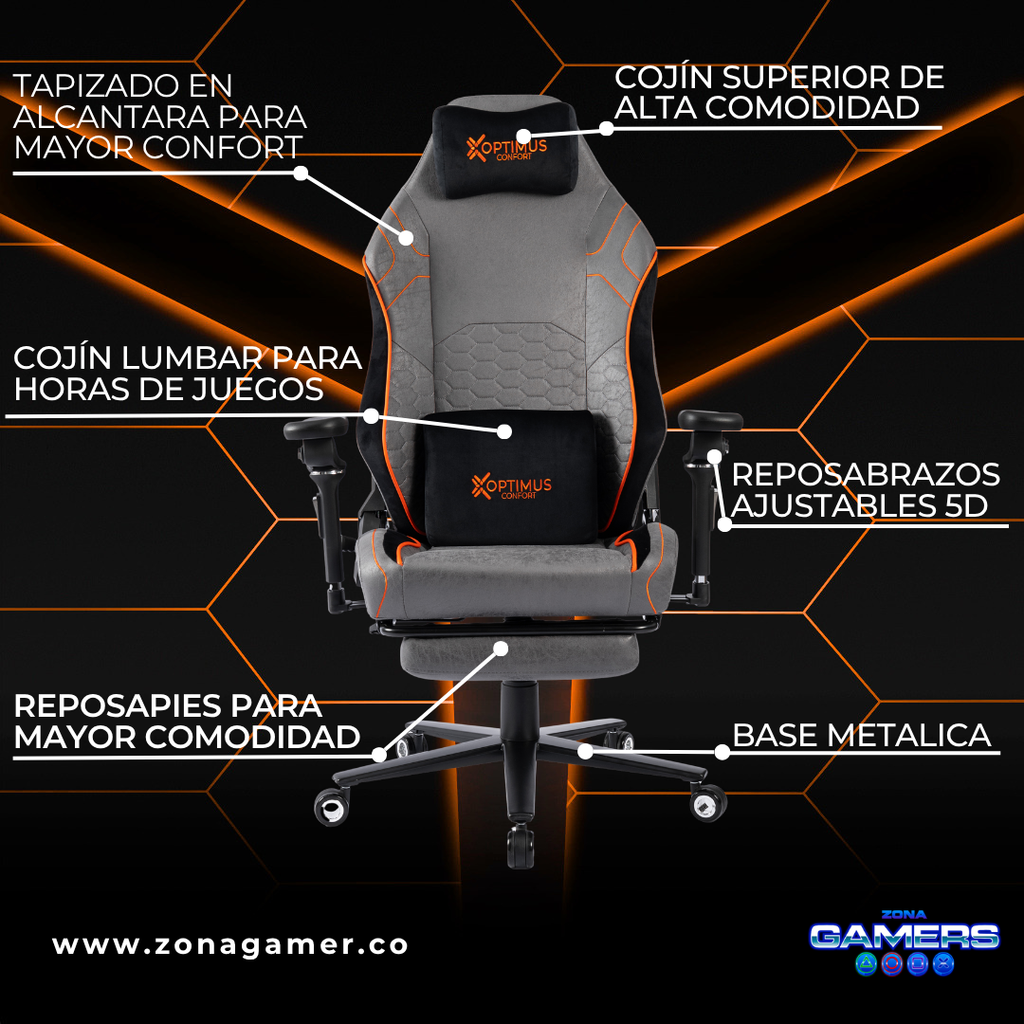 Silla Gamer TITANEVO 5D MAX Orange
