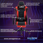 Silla Gamer DX-1001F Red con reposapiés
