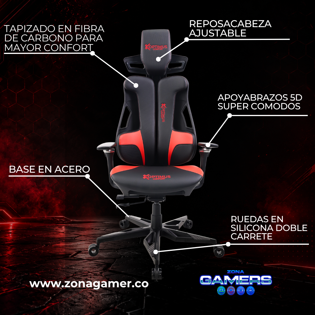 Silla Gamer Legacy Super Ergonomica Red