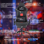 Silla Gamer COR-1001F Red con reposapiés