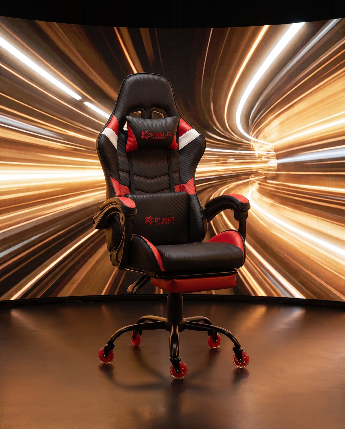Silla Gamer E-1127F Red con reposapiés y ruedas en silicona · set-2k · 71-e-1127f-red-02-contraste.jpg