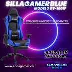Silla gamer GT-1001F Blue + reposapiés