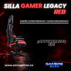 Silla Gamer Legacy Super Ergonomica Red