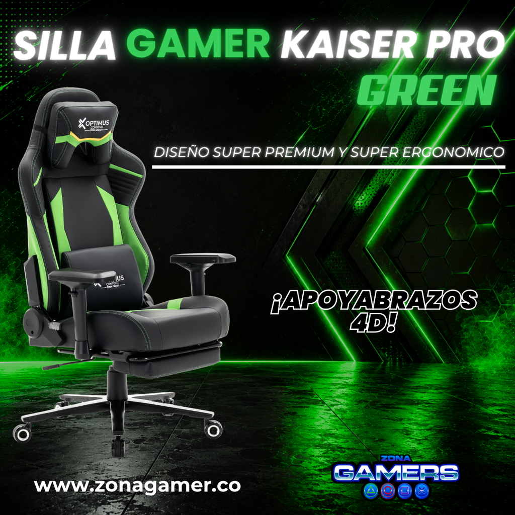 Silla Gamer Kaiser PRO Green
