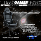 Silla Gamer DX-1127F PRO Black con reposapiés y ruedas en silicona