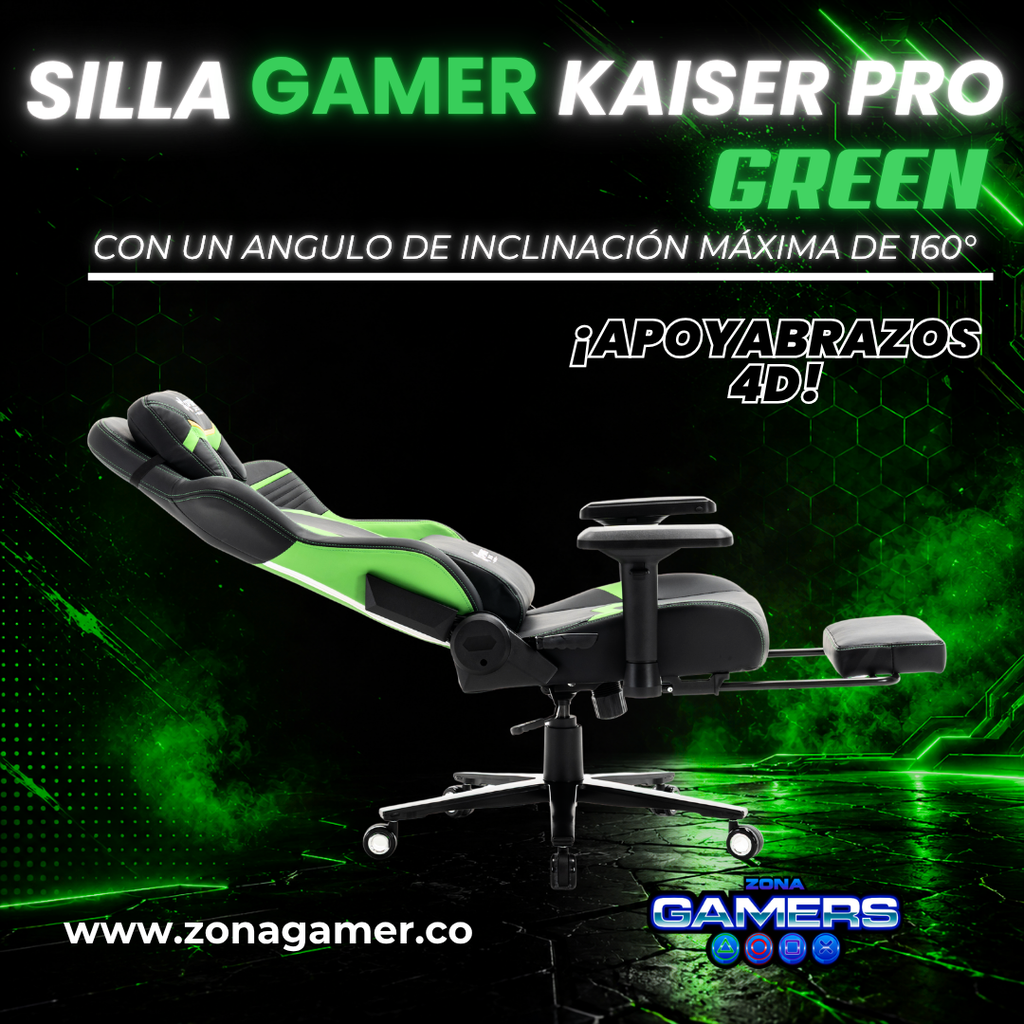 Silla Gamer Kaiser PRO Green