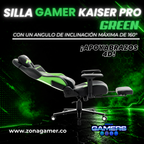 Silla Gamer Kaiser PRO Green