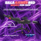 Silla Gamer COR-1001F Red con reposapiés
