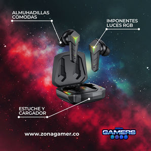 Combo Silla Gamer EAR-1127F + Audífonos Gamer con reposapiés incluido y ruedas en silicona