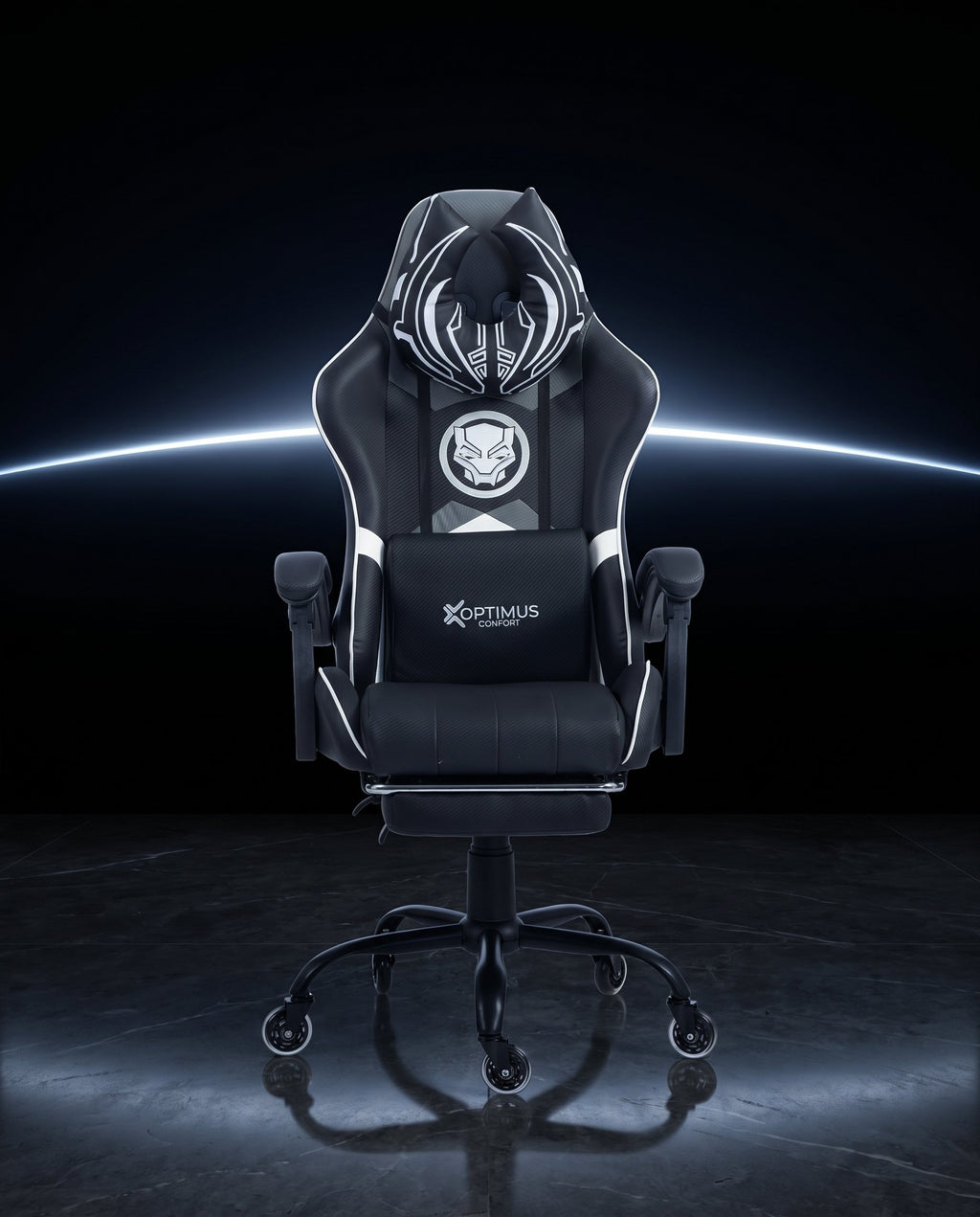 Silla Gamer Marvel-1039F Black con reposapiés y ruedas en silicona. · set-2k · 93-marvel-1039f-black-01-contraste.jpg