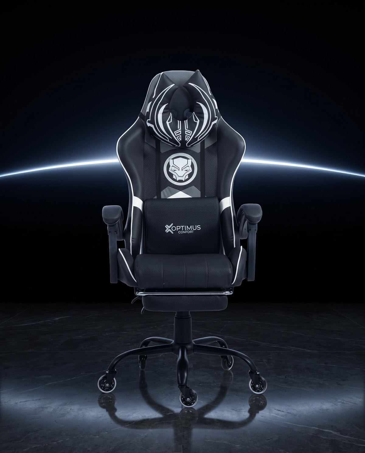 Silla Gamer Marvel-1039F Black con reposapiés y ruedas en silicona. · set-2k · 93-marvel-1039f-black-01-contraste.jpg