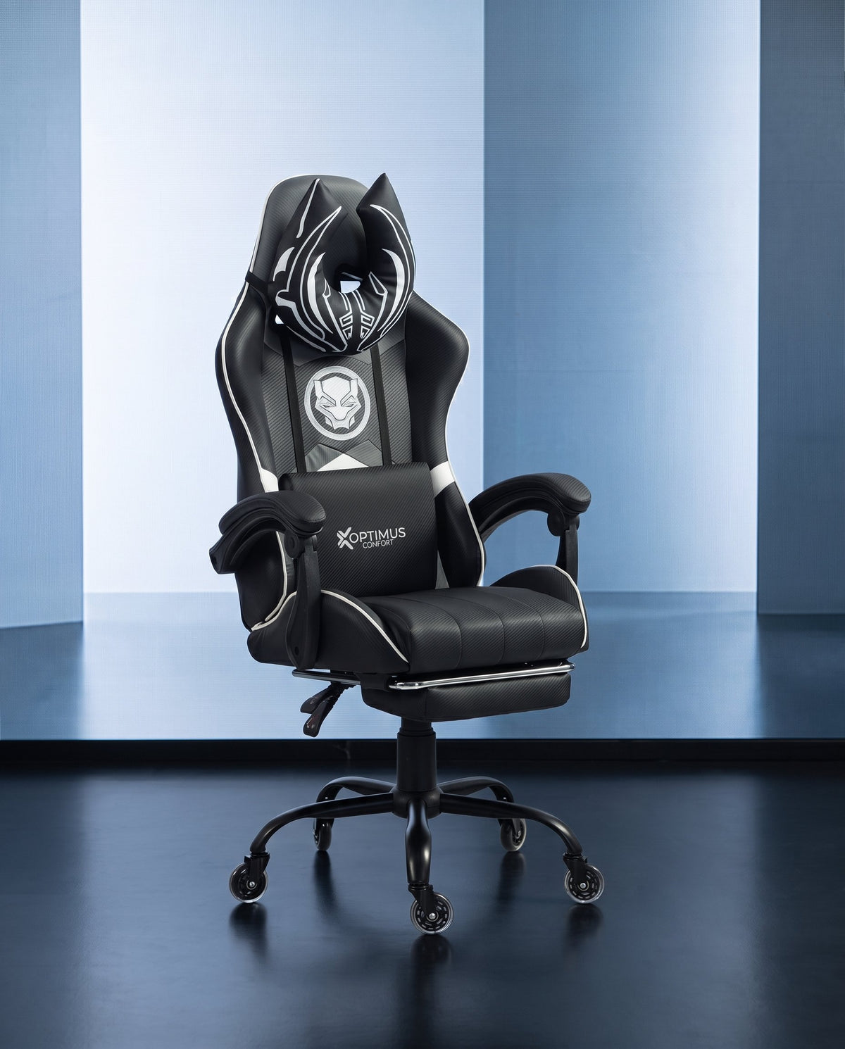 Silla Gamer Marvel-1039F Black con reposapiés y ruedas en silicona. · set-2k · 94-marvel-1039f-black-02-armonia.jpg