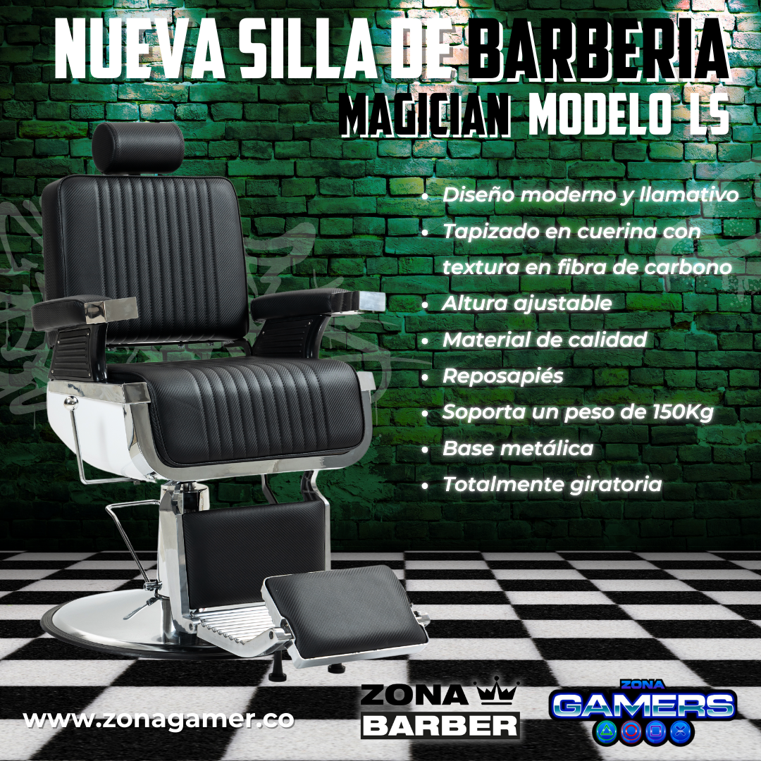 Silla de Barberia Magician modelo LS