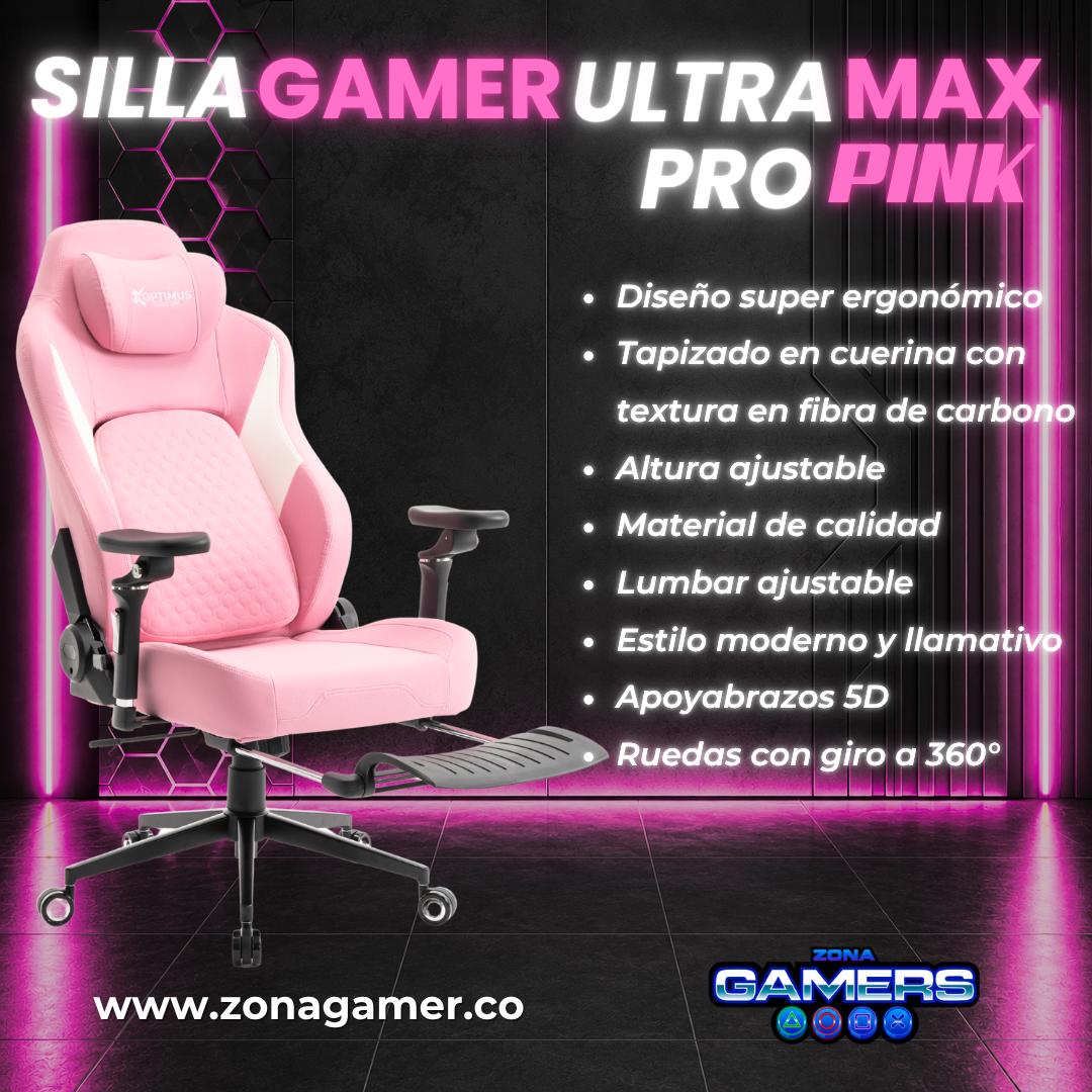 Silla Gamer Ultra Max Pro Pink