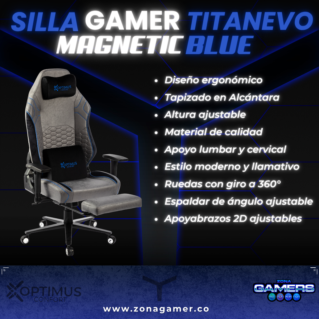 Silla Gamer TitanEvo Magnetic Blue