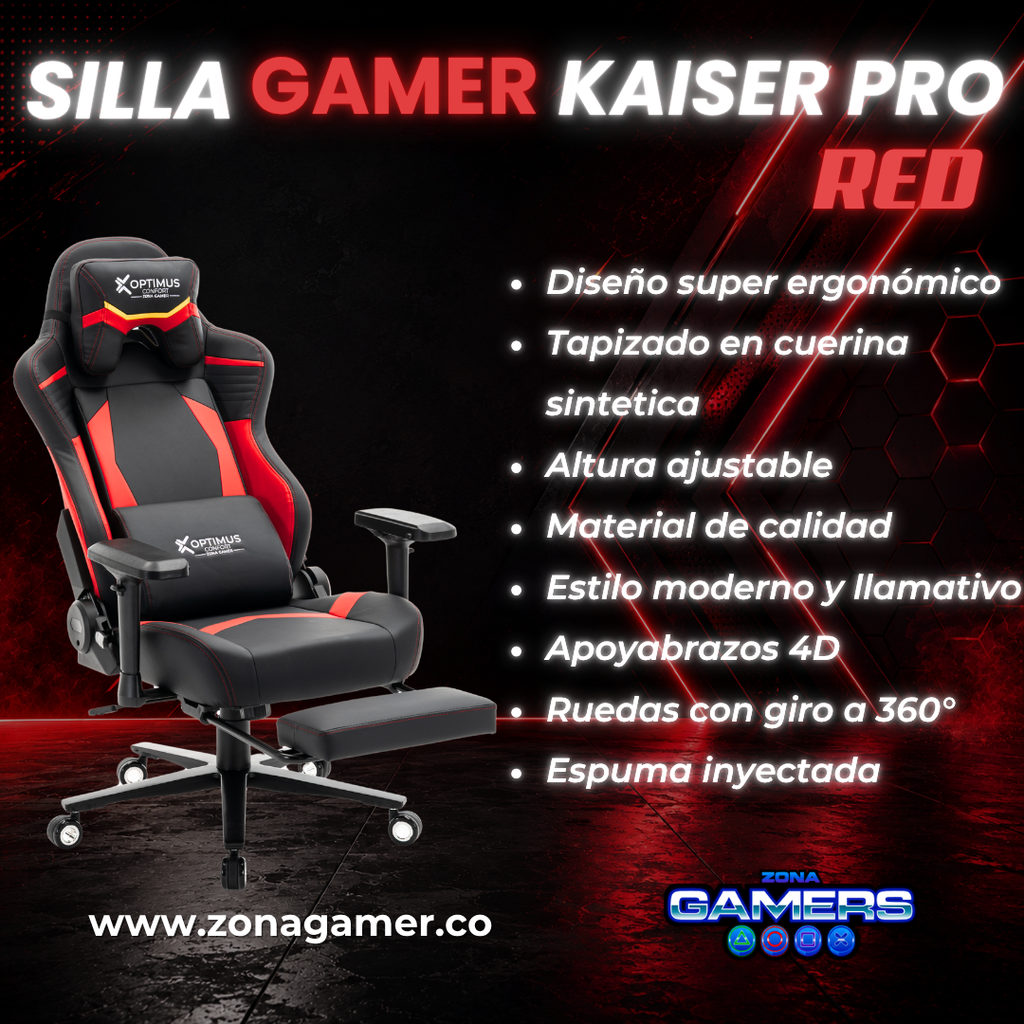 Silla Gamer Kaiser PRO Red
