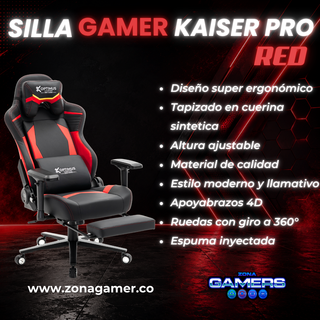 Silla Gamer Kaiser PRO Red