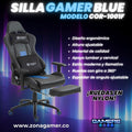 Silla Gamer COR-1001F Blue con reposapiés