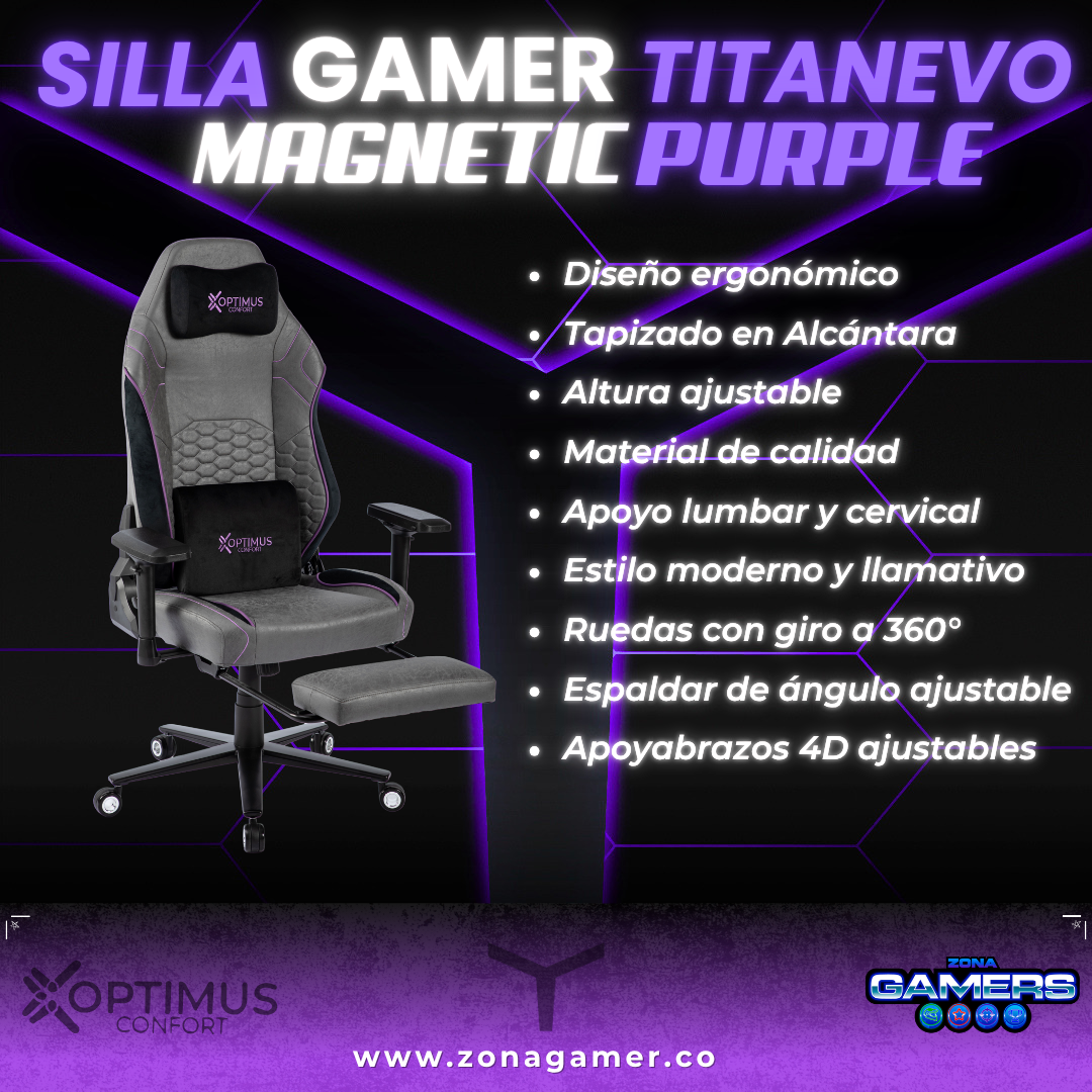 Silla Gamer TitanEvo Magnetic Purple.