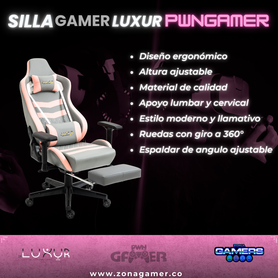 Silla Gamer Luxur Edición Limitada Modelo SAH-0010 PWNGAMER