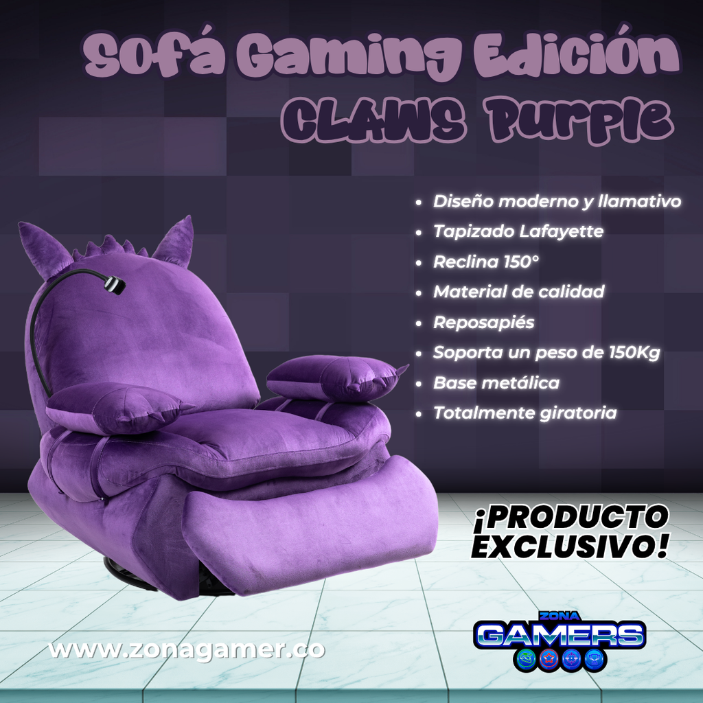 Sofá Gaming Claws Purple